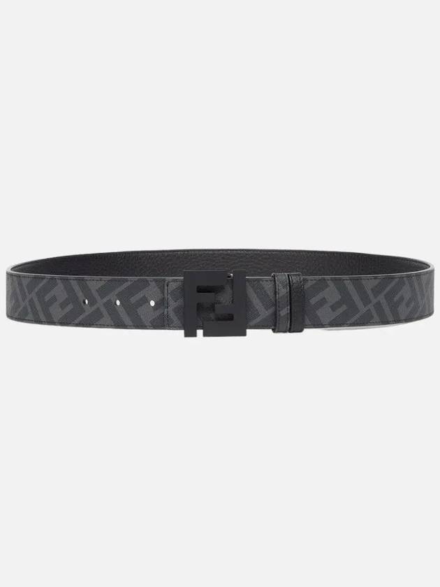 Luxury Fendi Men's Logo Double Sided Casual Leather Belt Black