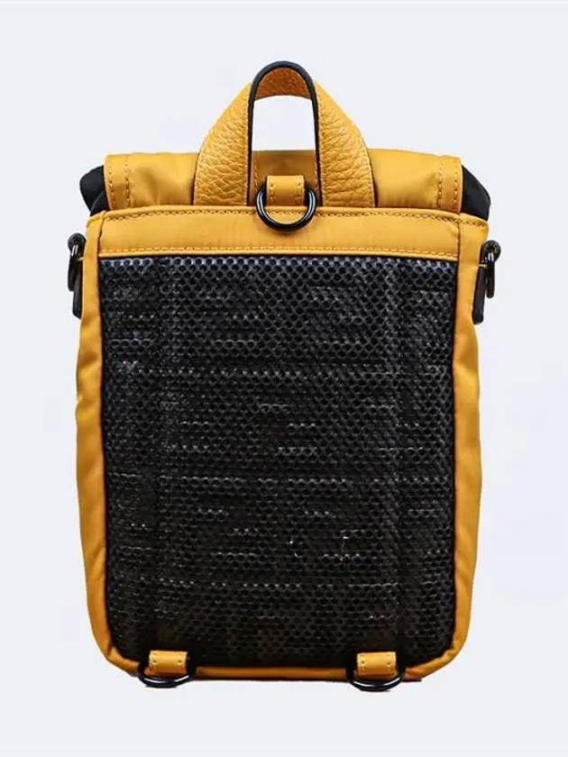 Luxury Fendi Mini Econyl Cross Backpack Yellow