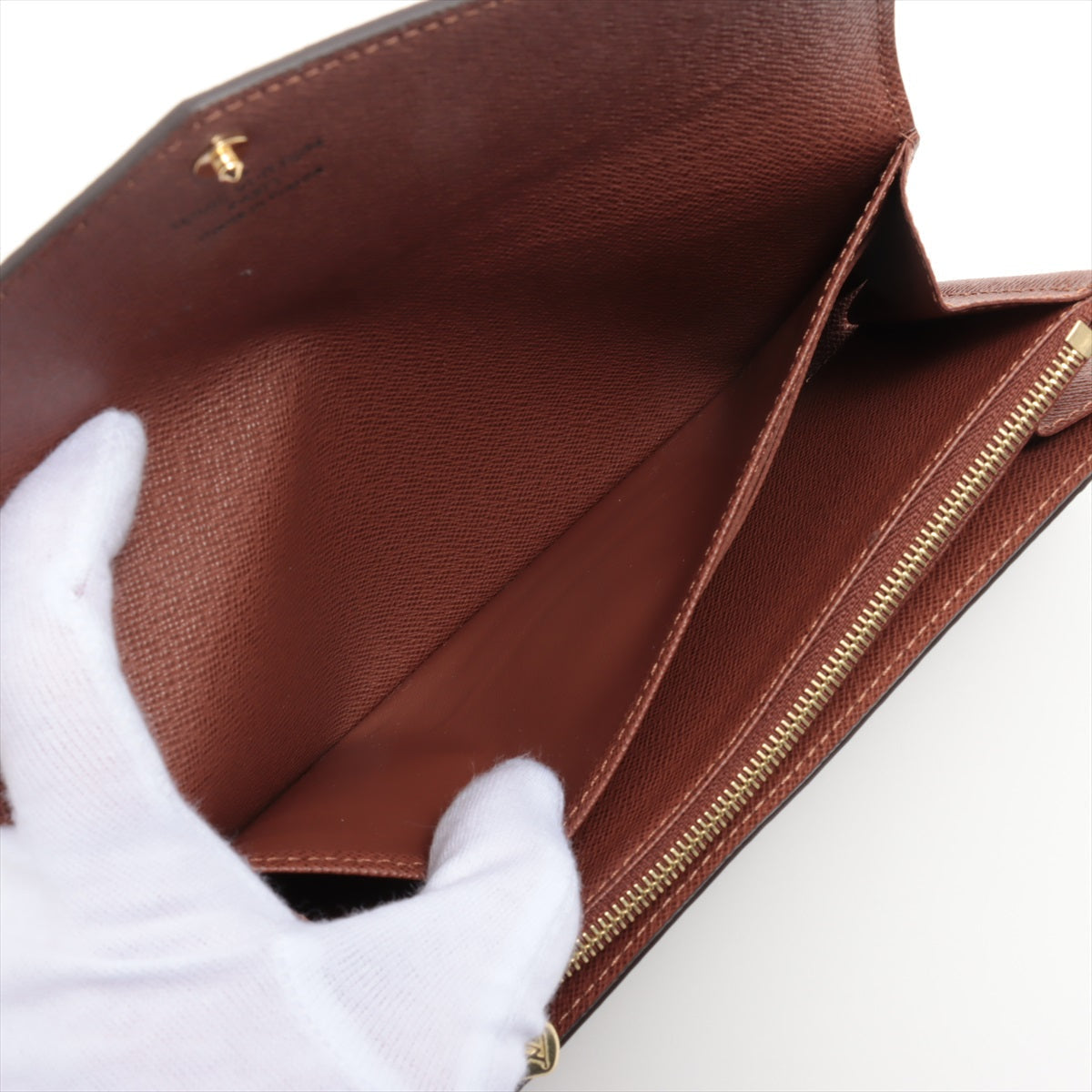 Louis Vuitton Monogram Portfolio Sarah M60531 Brown Long  Reaction Wallet