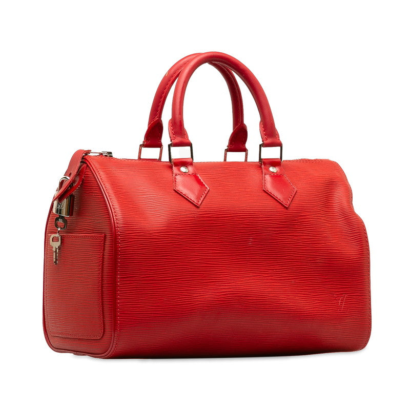 Louis Vuitton Epi Speedy 25 Handbag Mini Boston Bag M43017 Castilian Red Leather  Louis Vuitton
