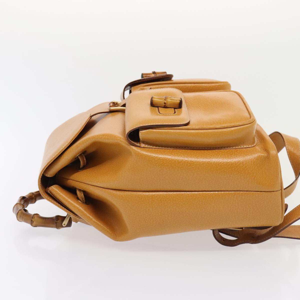 Gucci Bamboo  Leather Backpack Bag ()