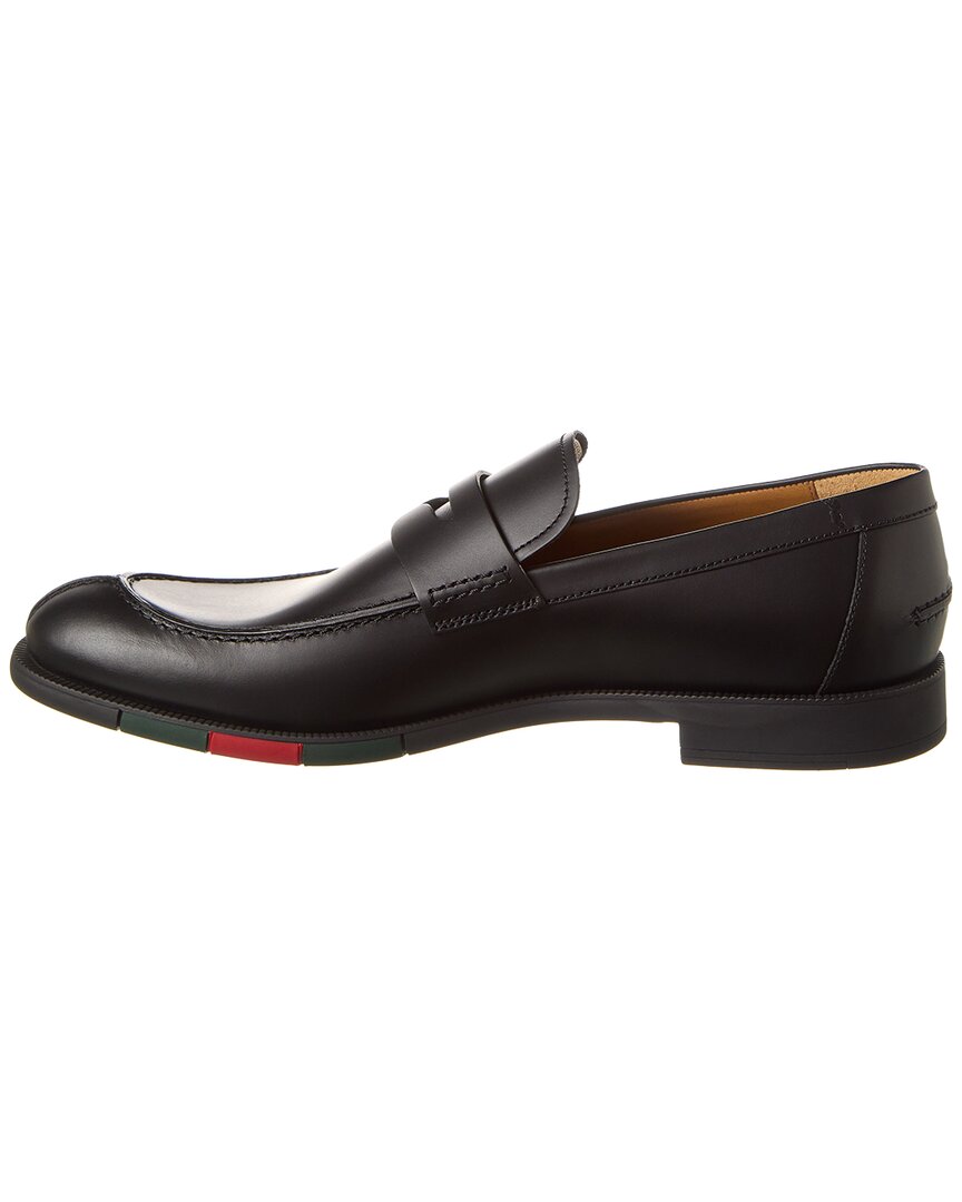 Luxury Gucci Trending 2025 Web Leather Loafer