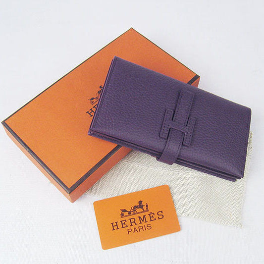 Luxury Hermes Wallet H015 Ladies Wallet Purple
