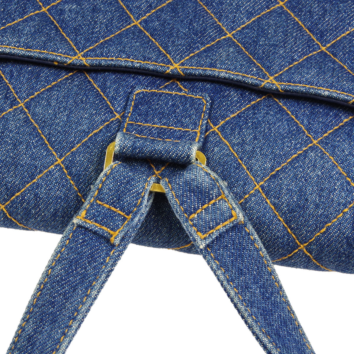 Luxury Chanel * 1990s Classic Flap Backpack Medium Denim