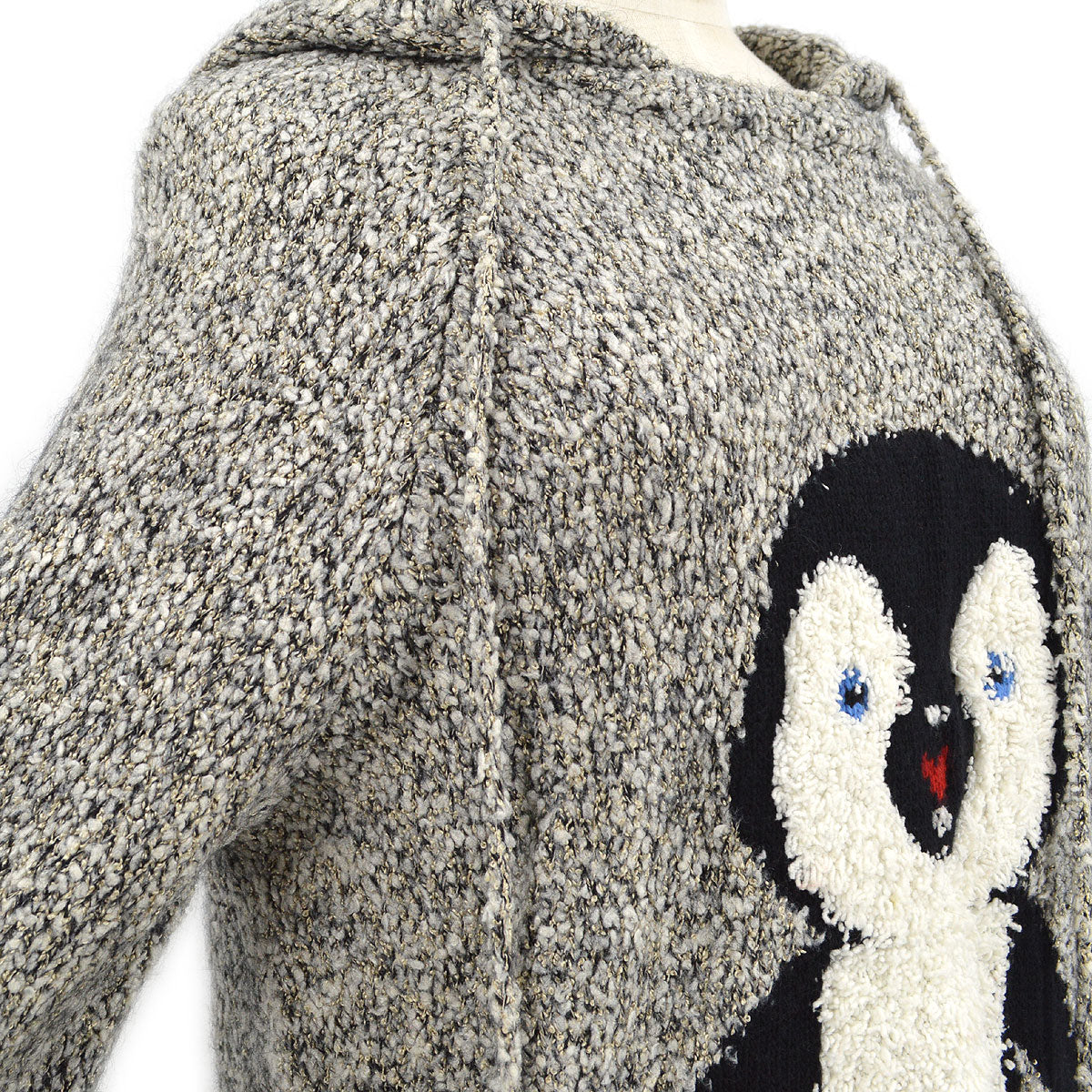 Luxury Chanel 2007 CC penguin-motif knitted hoodie #38