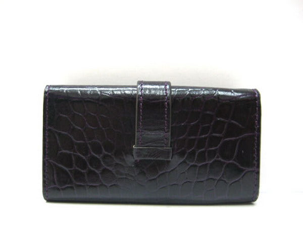 Luxury Hermes Wallet H1132 Accessory Crocodile Purple