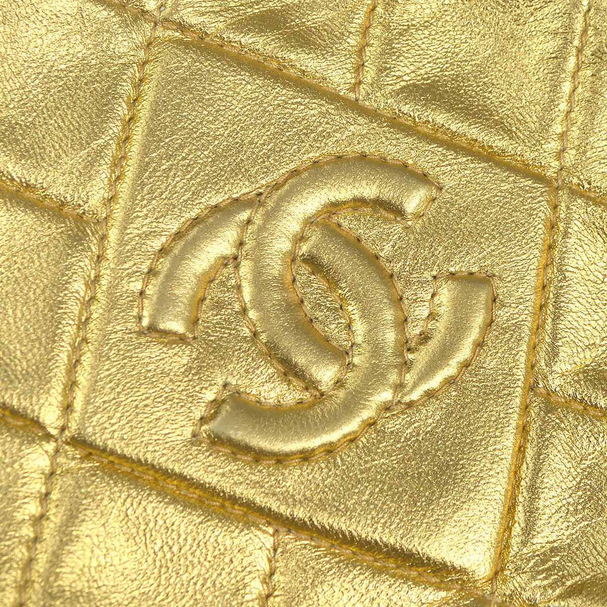 Luxury Chanel 1989-1991 Gold Lambskin Fringe Shoulder Bag
