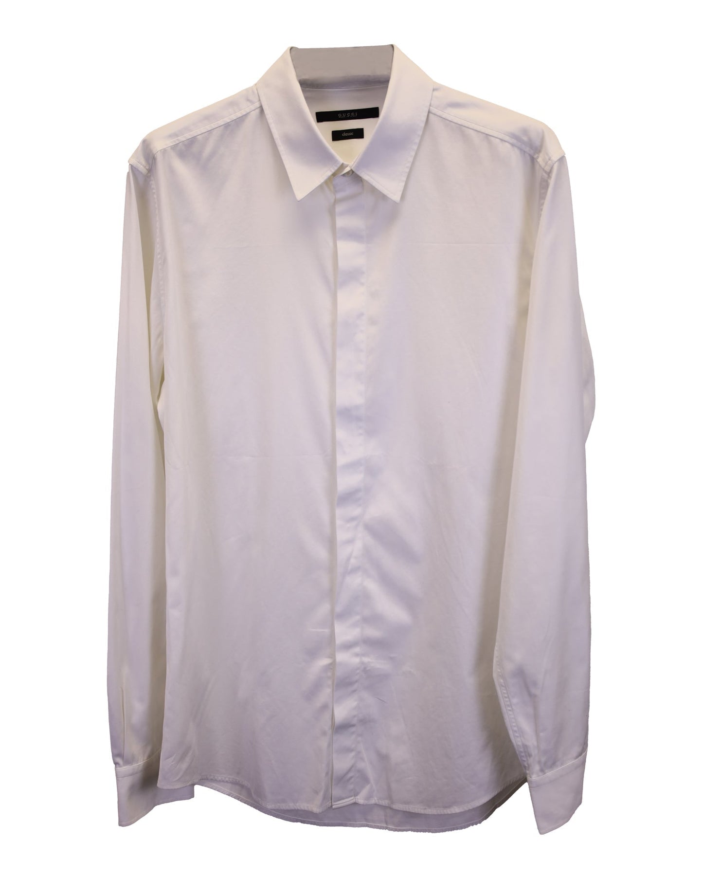 Gucci Classic Straight Shirt in White Cotton