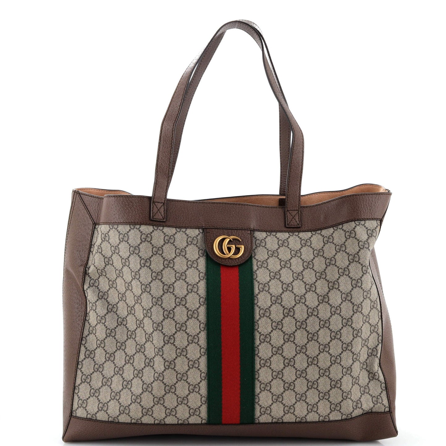 Luxury Gucci Trending 2025 Ophidia Soft Open Tote GG Coated Canvas East West