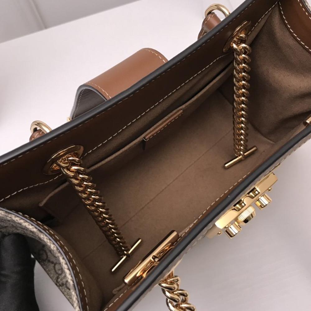 Luxury Gucci Padlock small GG shoulder bag