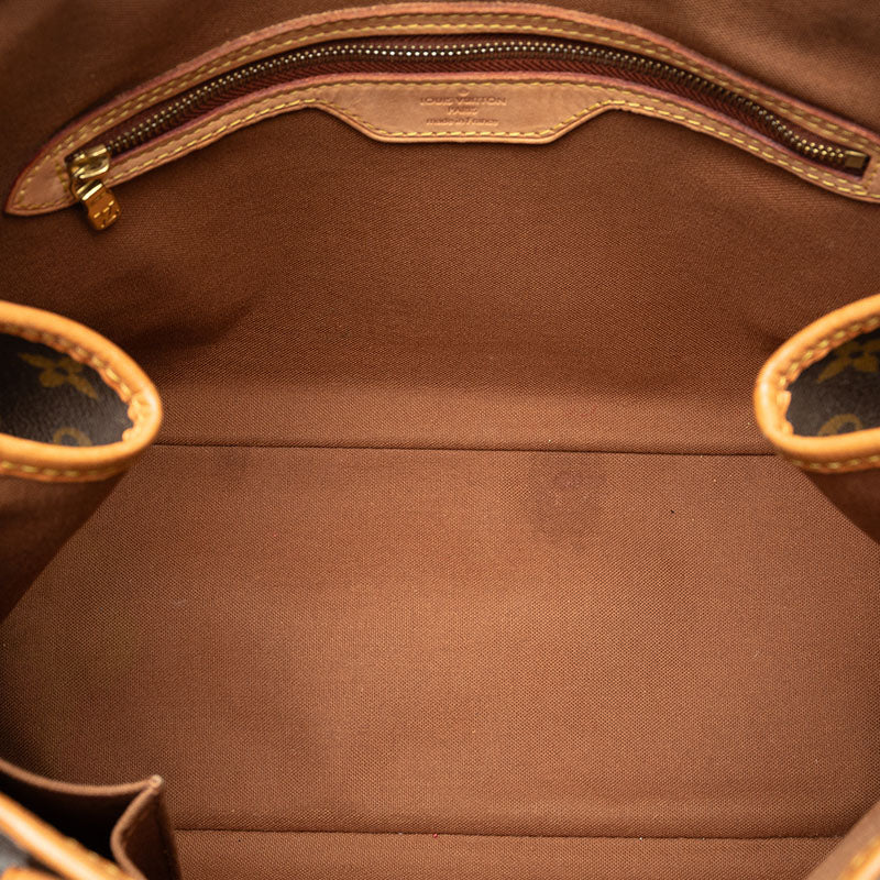 Louis Vuitton Monogram Battalion Horizontal Handbag M51154 Brown PVC Leather  Louis Vuitton