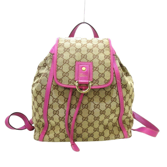 Gucci Gg Pattern  Canvas Backpack Bag