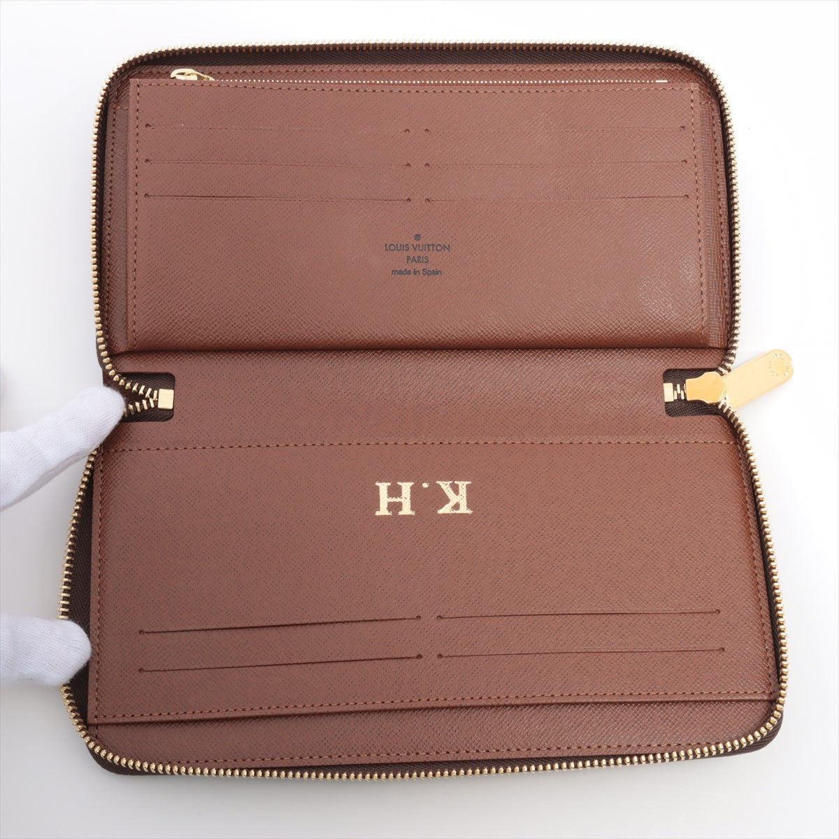 Louis Vuitton Monogram  Organizer M62581 Brown Round Zip Wallet