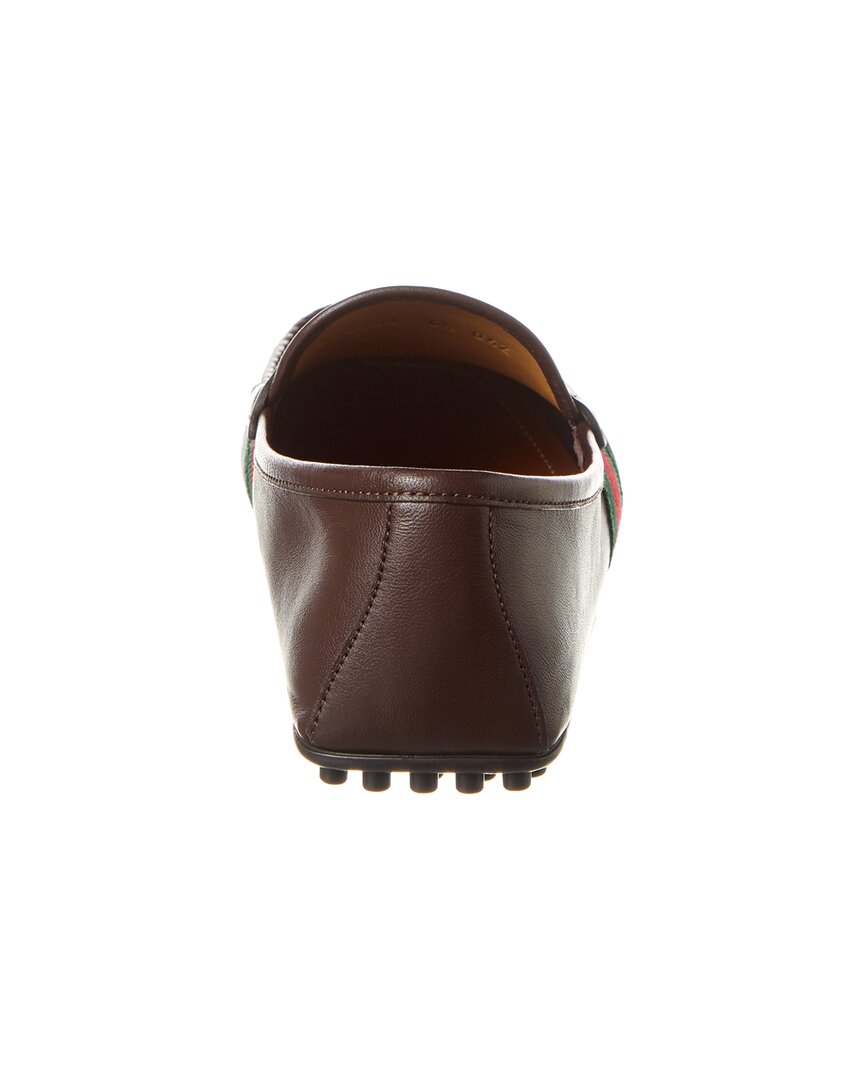 Luxury Gucci Trending 2025 Web Leather Driver