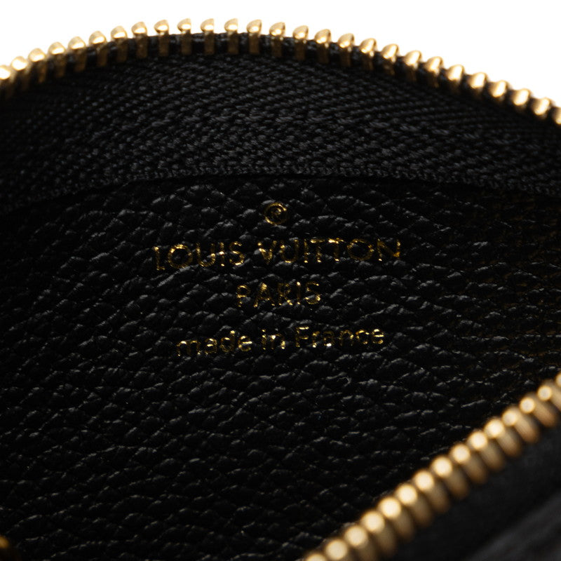 Louis Vuitton Monogram Implant Pouchette Creole Vial Porchette M80885 Black Beige Leather  Louis Vuitton