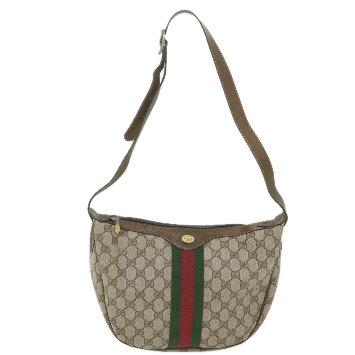 Gucci Web  Canvas Shoulder Bag