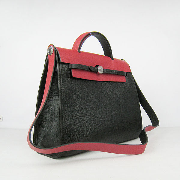 Luxury Hermes Herbag 60667 Cow Leather Red
