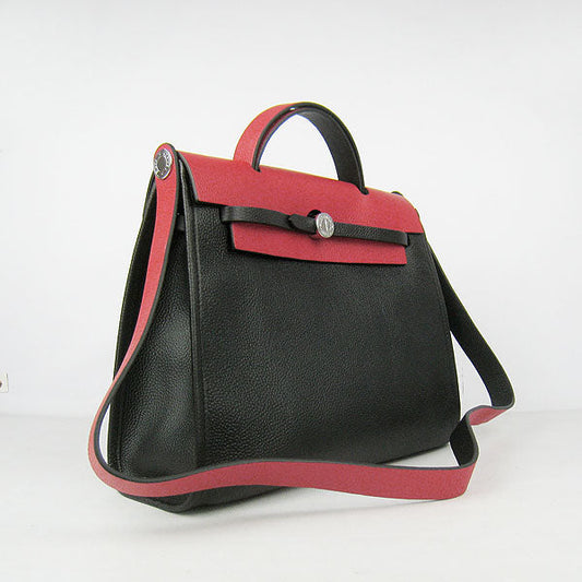 Luxury Hermes Herbag 60667 Cow Leather Red