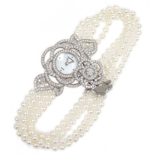 Luxury Chanel * 2010s Camelia Watch 18KWG