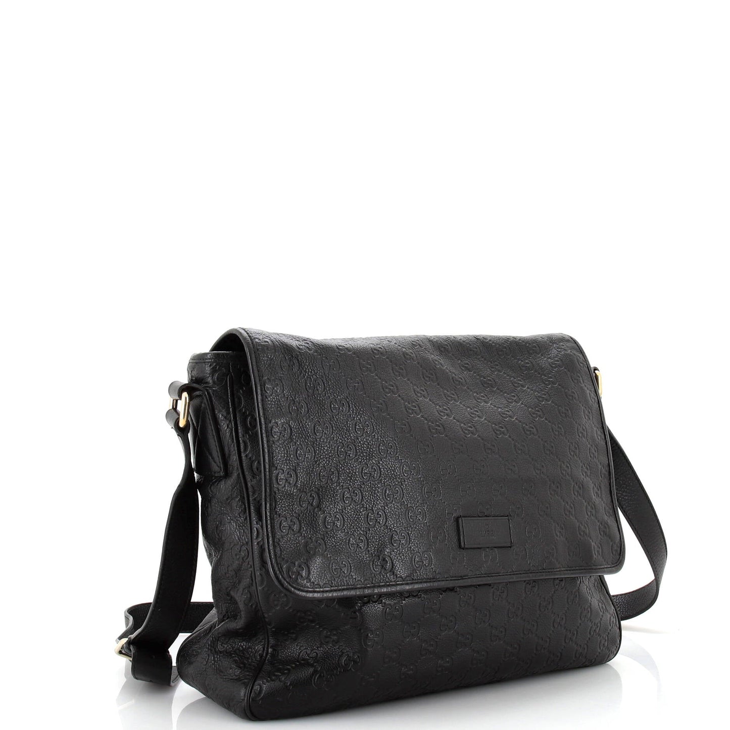Flap Messenger Bag Guccissima Leather Large