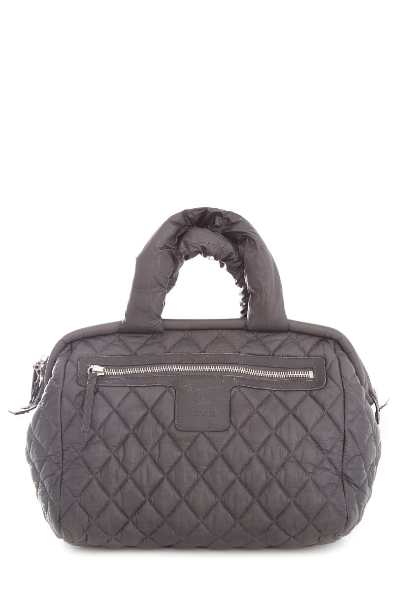 Luxury Chanel 2009 Winter Collection Grey Coco Cocoon Bowler Handbag
