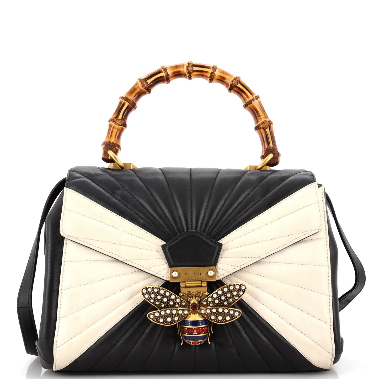 Luxury Gucci Trending 2025 Queen Margaret Top Handle Bag Quilted Leather Medium