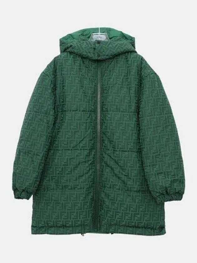 Luxury Fendi Kids FF Logo Reversible Hood Long Padded Boys Jacket JUA109 AEZM F1I13 10A 270931 1045241