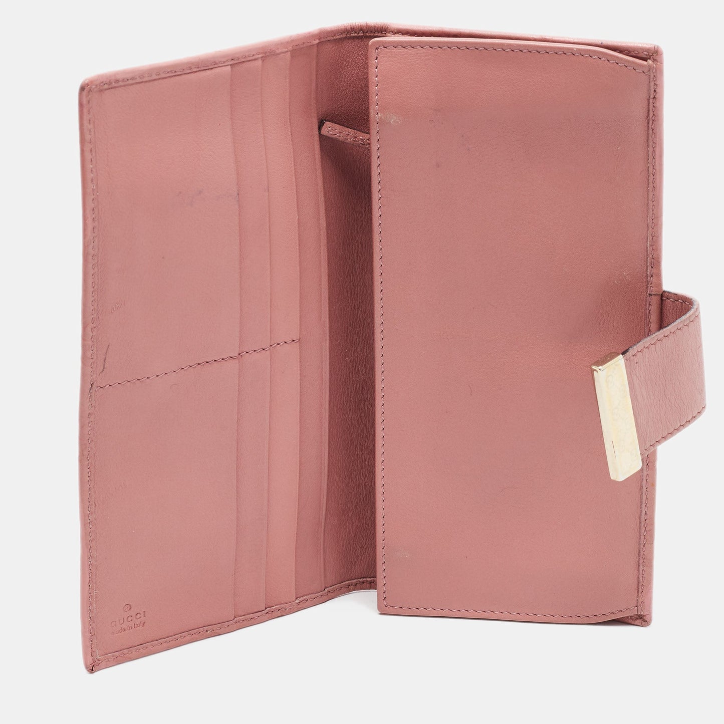Luxury Gucci Trending 2025 Luxury Gucci Trending 2025ssima Leather Metal Flap Continental Wallet