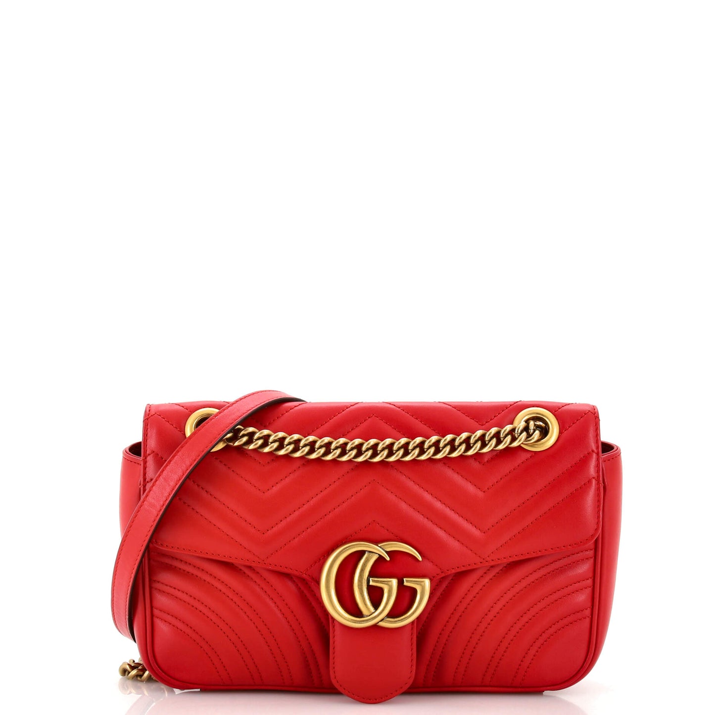 Luxury Gucci Trending 2025 GG Marmont Flap Bag Matelasse Leather Small