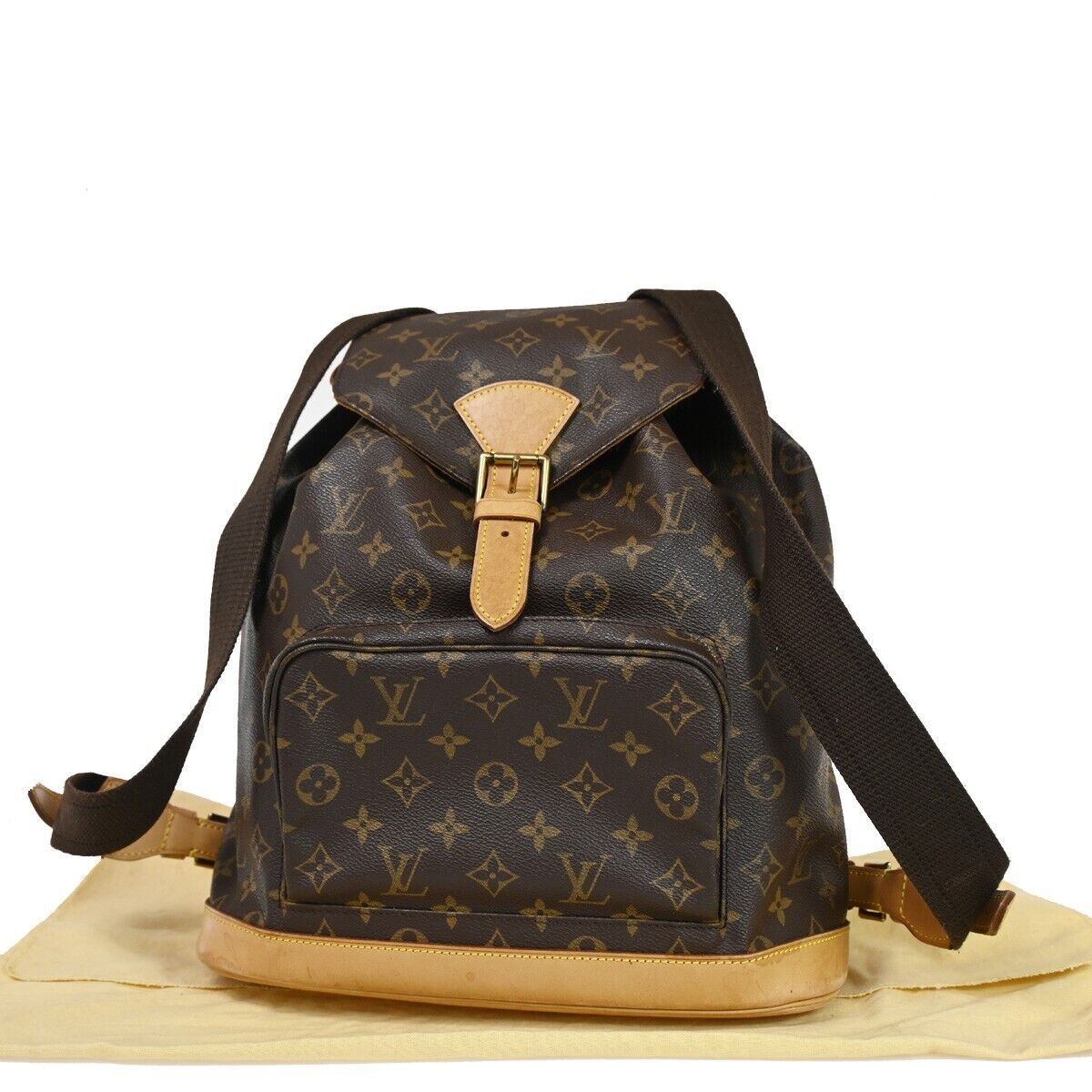 Louis Vuitton Montsouris Gm  Canvas Backpack Bag ()