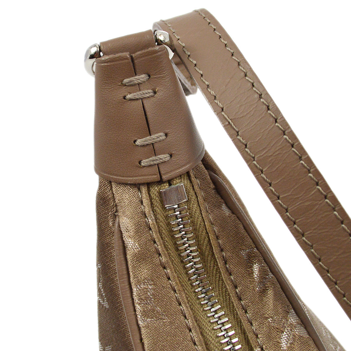 Louis Vuitton 2001 Beige Monogram Satin Little Boulogne Handbag M92143