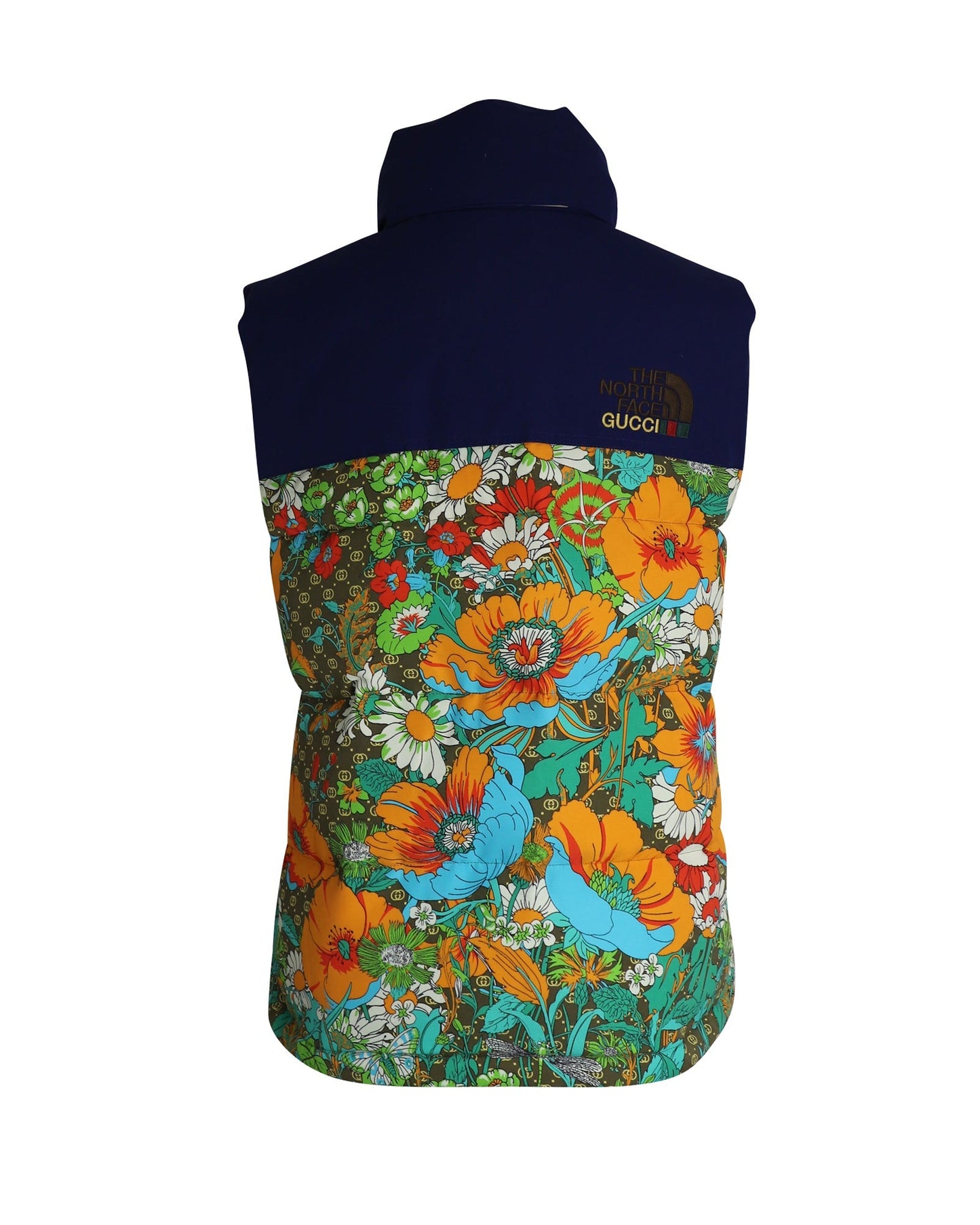 Luxury Gucci Trending 2025 x The North Face Floral Padded Vest in Multicolor Polyamide