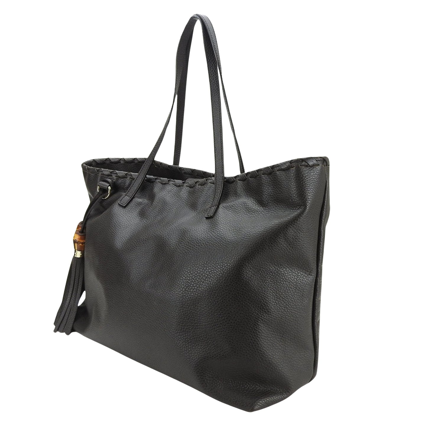 Luxury Gucci Trending 2025 Bamboo  Leather Tote Bag ()