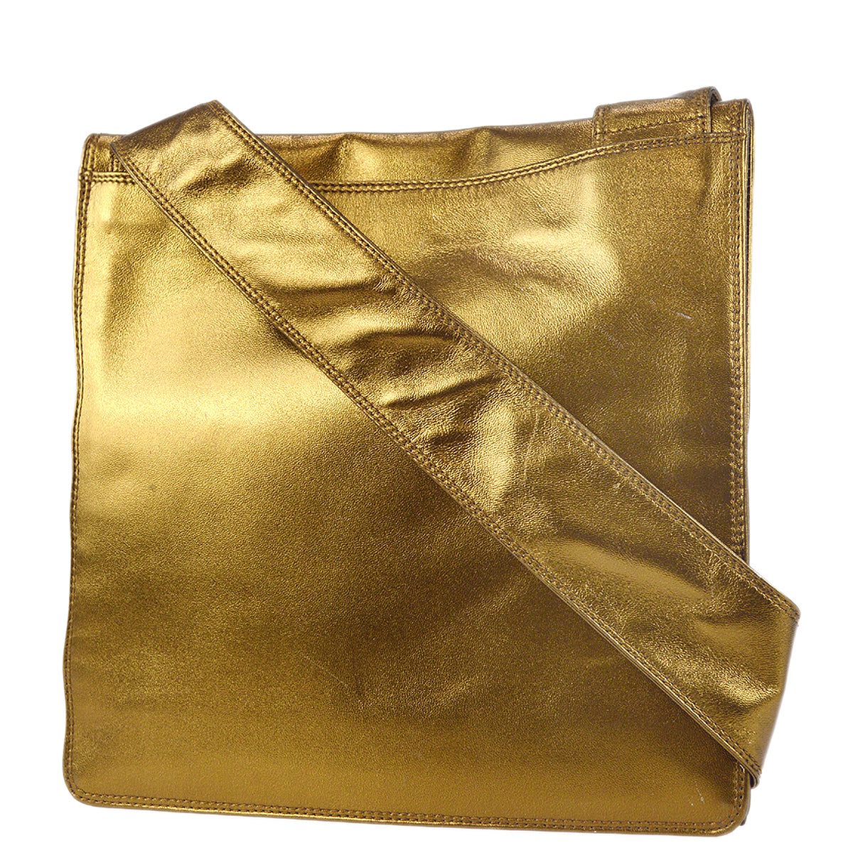 Luxury Chanel 2000 Shoulder Bag Bronze Lambskin
