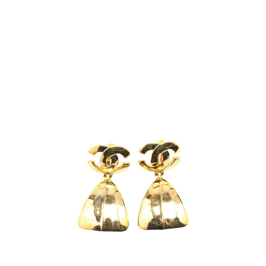 Chanel Vintage Coco Mark Triangle Earrings