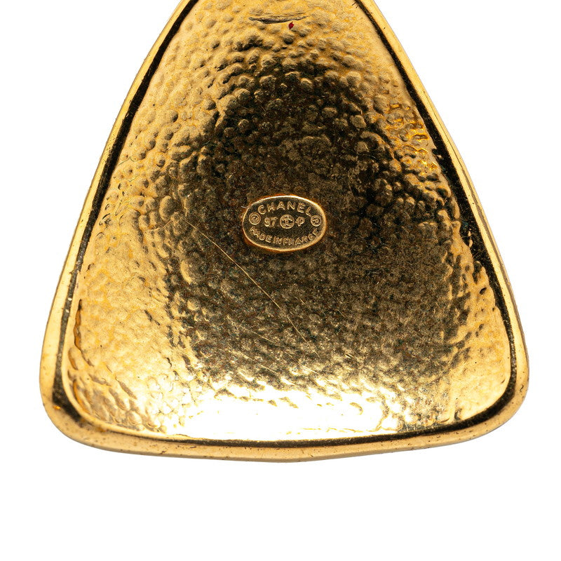 Chanel Vintage Coco Mark Triangle Earrings