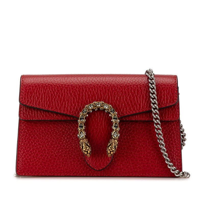 Luxury Gucci Trending 2025 Dionysus Leather Chain Shoulder Bag