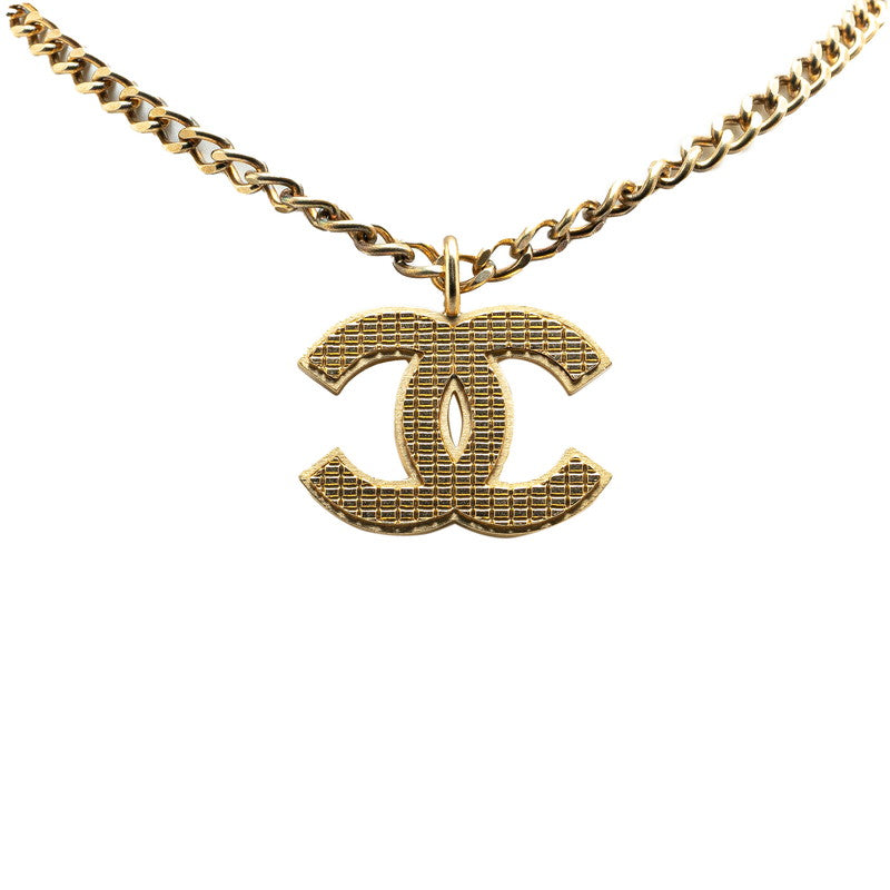 Chanel Vintage Coco Mark Necklace Gold