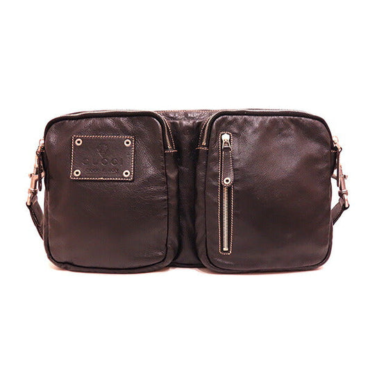 Luxury Gucci Trending 2025 Leather Crossbody Bag Black
