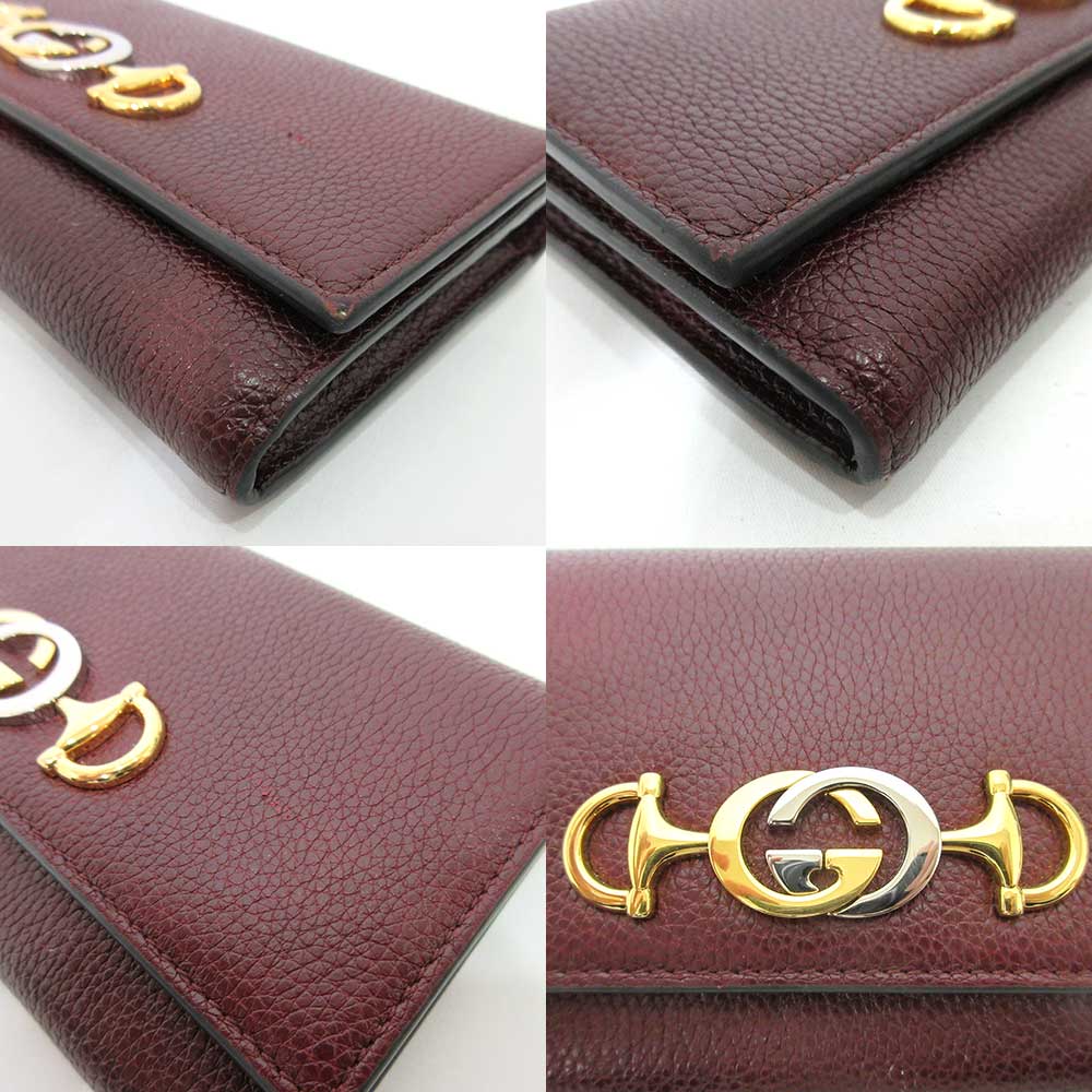 Luxury Gucci Trending 2025 Zumi Leather Continental Wallet