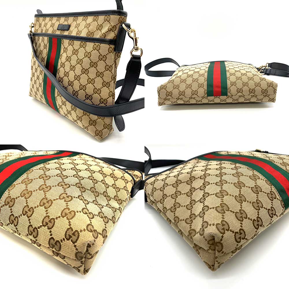 Luxury Gucci Trending 2025 GG Canvas Leather Shoulder Bag
