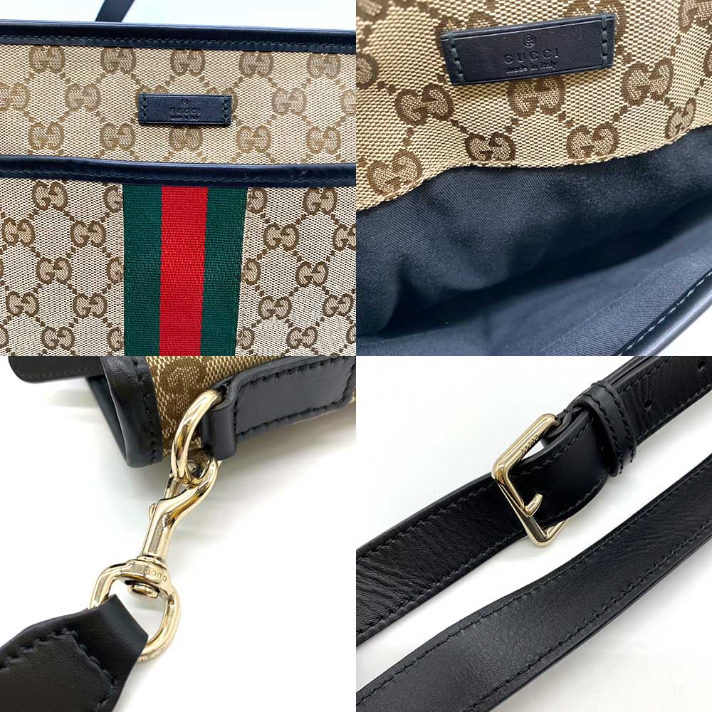 Luxury Gucci Trending 2025 GG Canvas Leather Shoulder Bag