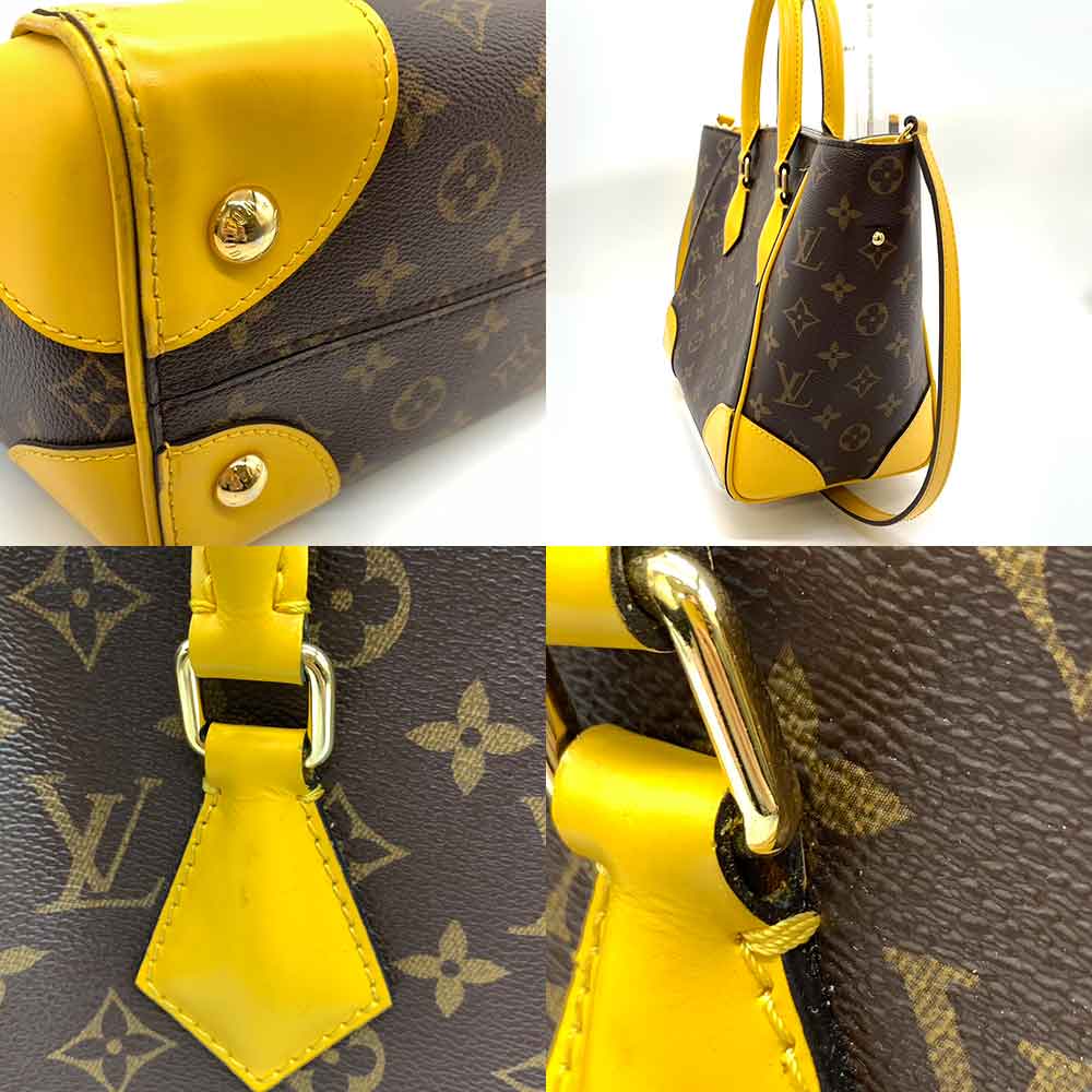 Louis Vuitton Phoenix PM Tote Bag Brown Yellow