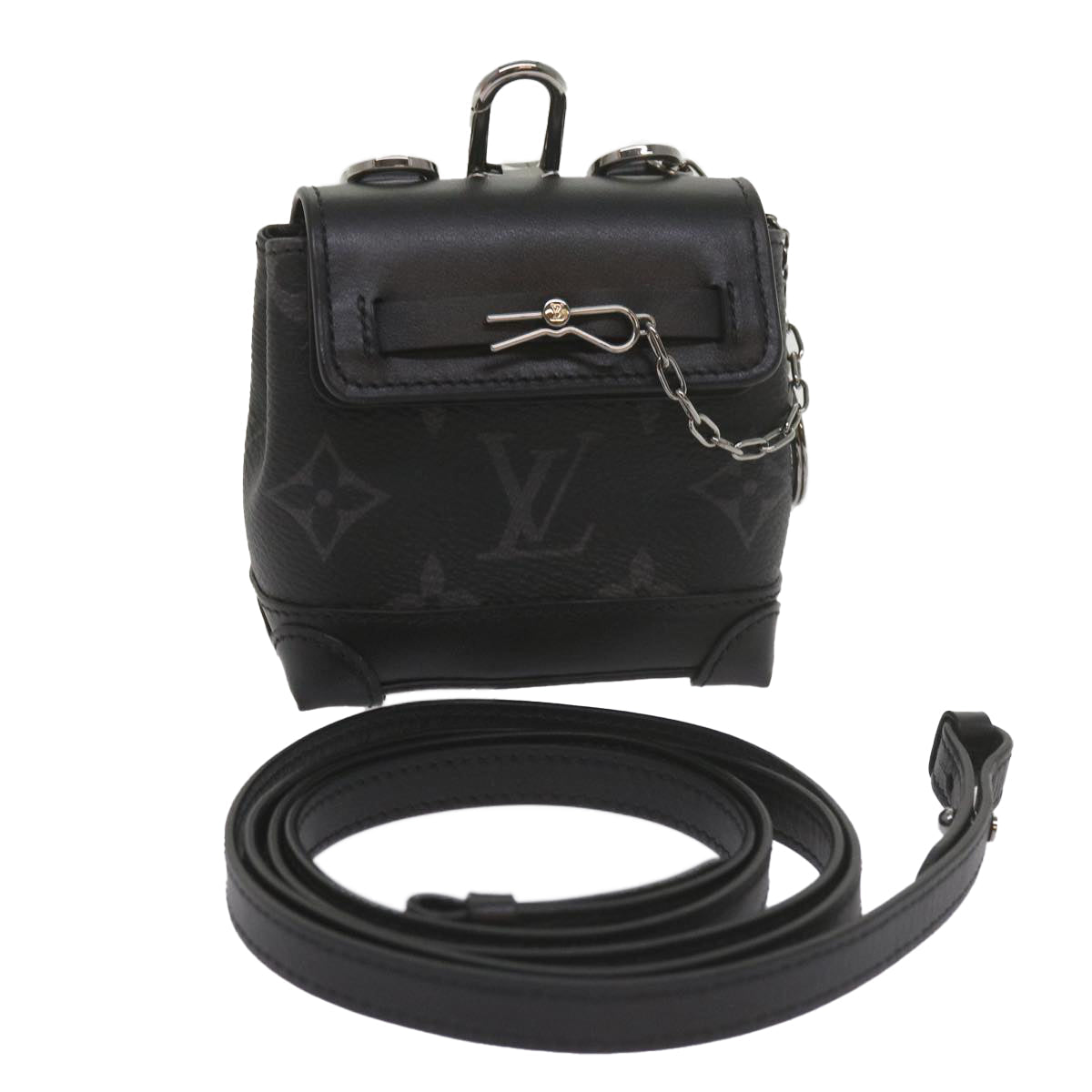 LOUIS VUITTON Monogram Eclipse Mini Steamer Pouch M00340 LV 60001S