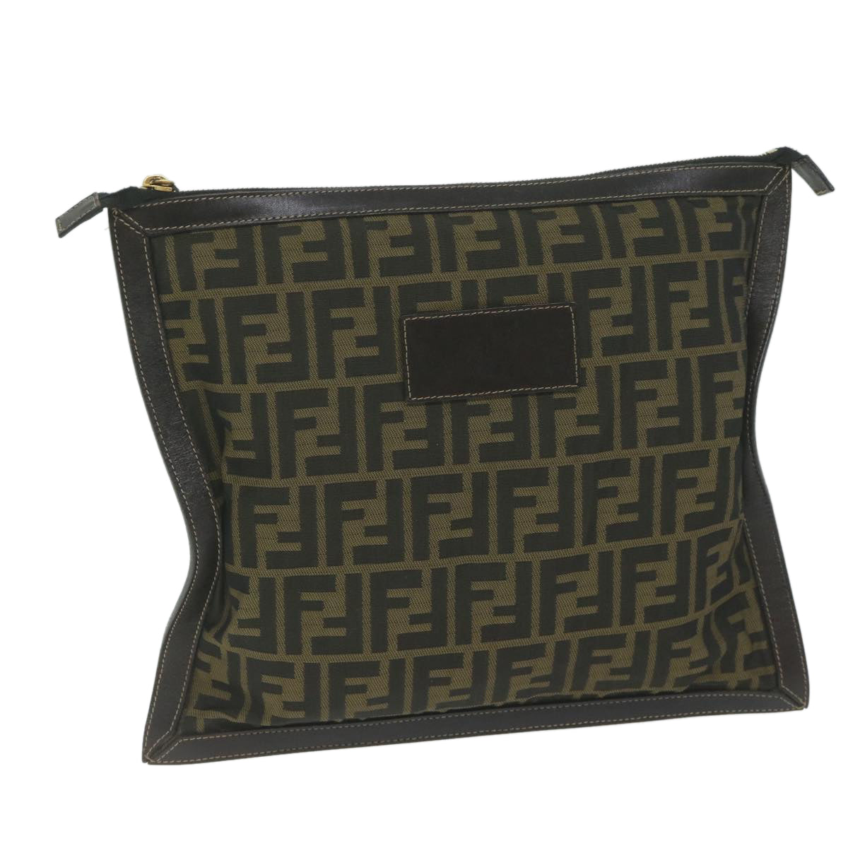 Luxury FendiZucca Canvas Clutch Bag Black Brown60048