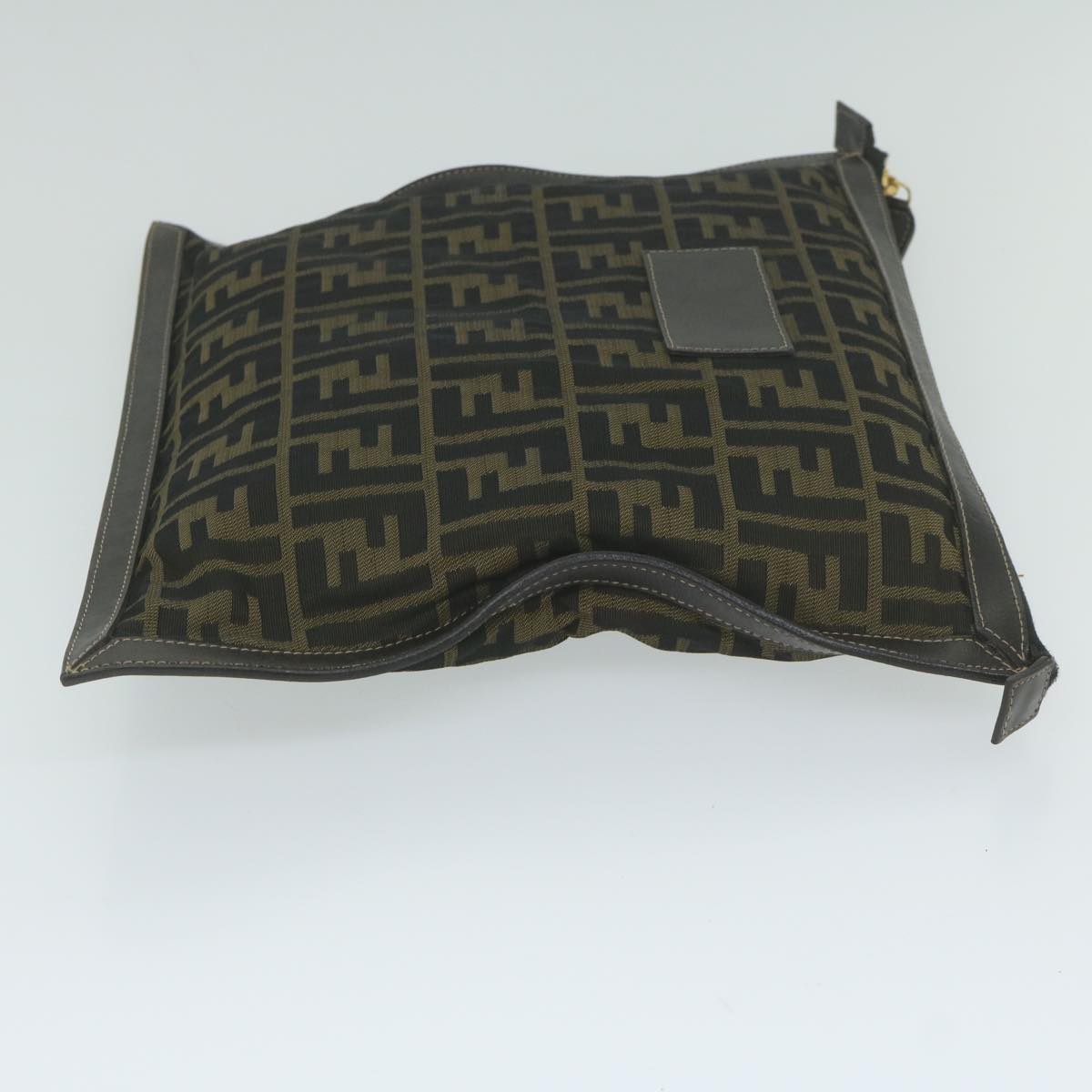 Luxury FendiZucca Canvas Clutch Bag Black Brown60048