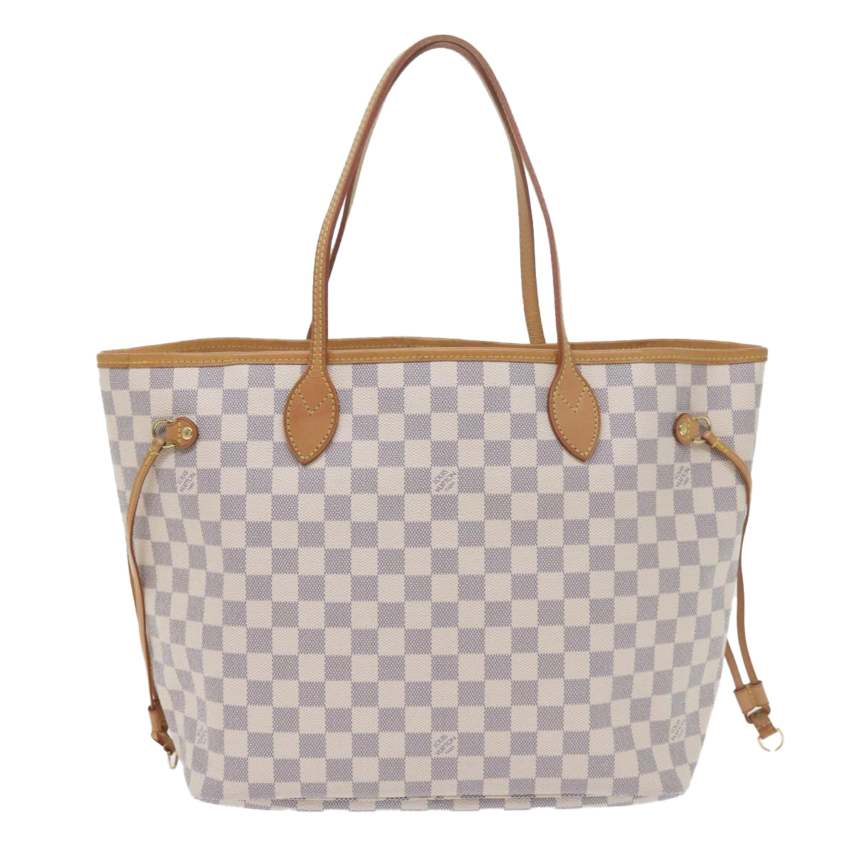 LOUIS VUITTON Damier Azur Neverfull MM Tote Bag N41605 LV 60051A