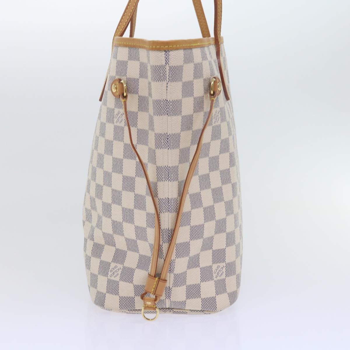 LOUIS VUITTON Damier Azur Neverfull MM Tote Bag N41605 LV 60051A