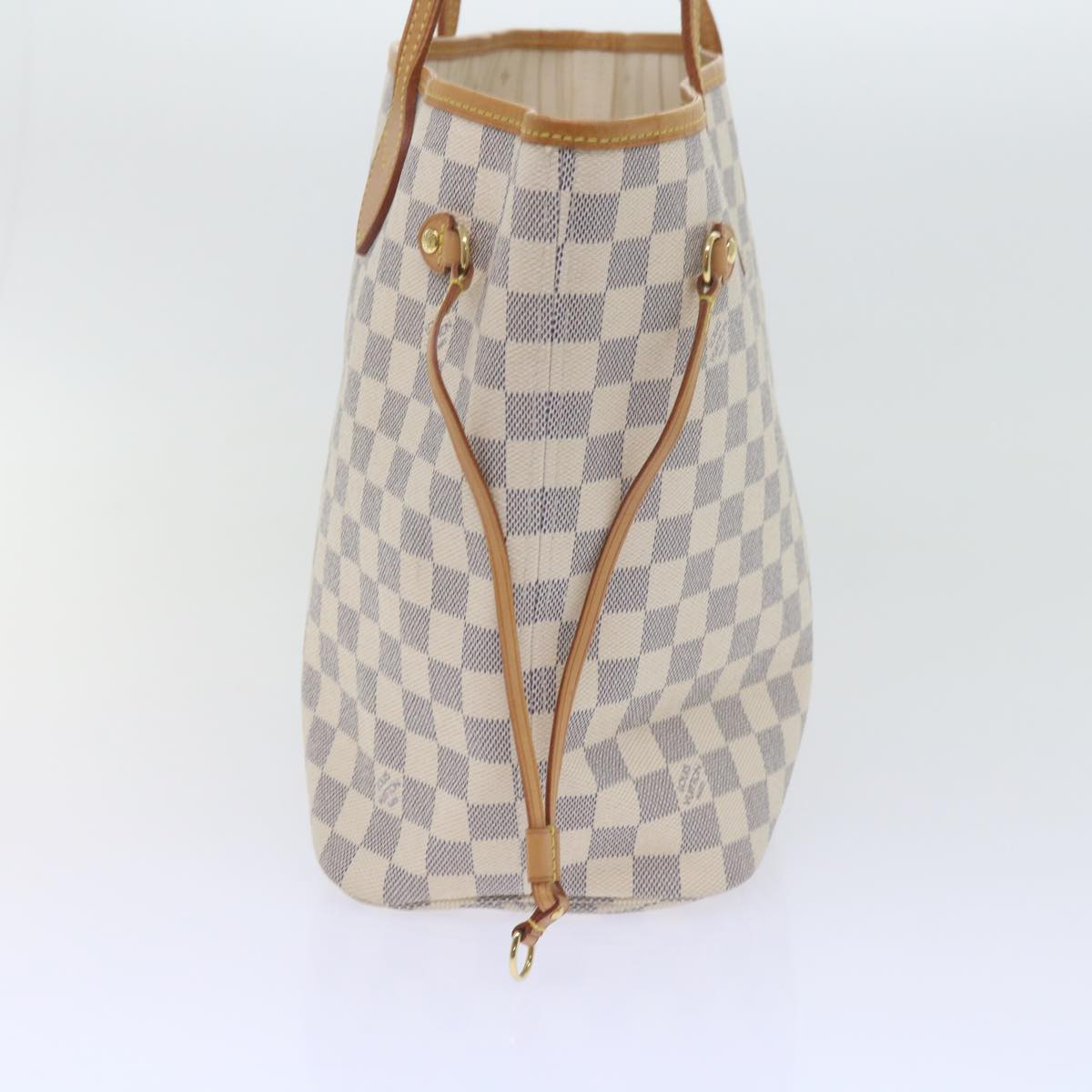 LOUIS VUITTON Damier Azur Neverfull MM Tote Bag N41605 LV 60051A