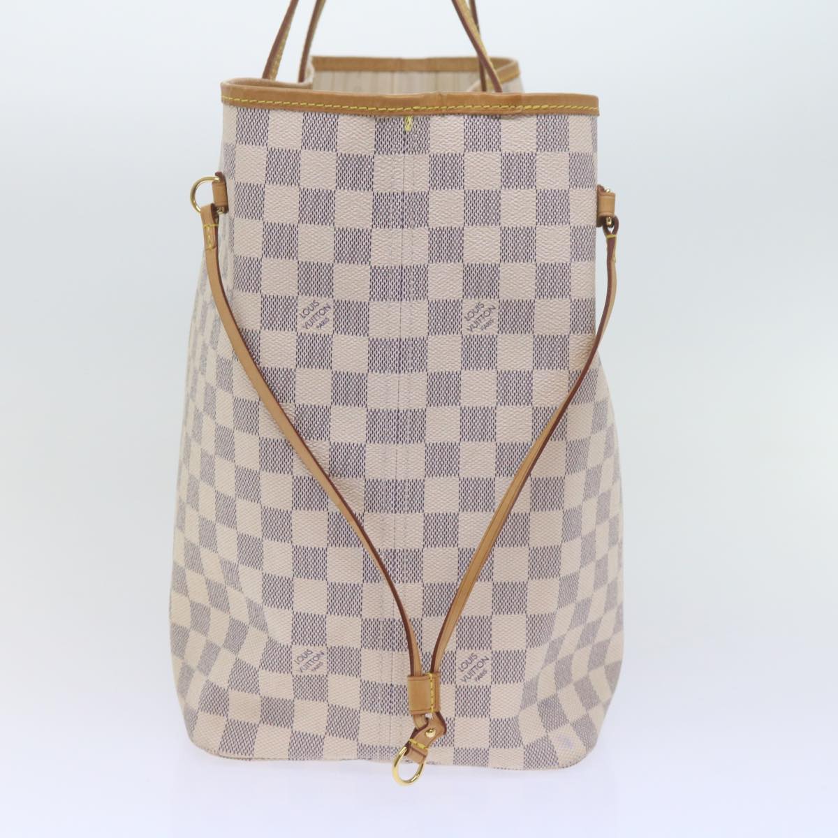 LOUIS VUITTON Damier Azur Neverfull GM Tote Bag N41360 LV 60052A